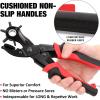 image:imageKingTool Leather Hole Punch Set Super Heavy Duty Rotary Puncher Multi Hole Sizes Maker ToolRed  Professional Leather Hole Punch Set