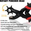 image:imageKingTool Leather Hole Punch Set Super Heavy Duty Rotary Puncher Multi Hole Sizes Maker ToolRed  Professional Leather Hole Punch Set