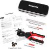 image:imageKingTool Leather Hole Punch Set Super Heavy Duty Rotary Puncher Multi Hole Sizes Maker ToolRed  Professional Leather Hole Punch Set