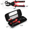 image:imageKingTool Leather Hole Punch Set Super Heavy Duty Rotary Puncher Multi Hole Sizes Maker ToolRed  Professional Leather Hole Punch Set