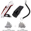 image:imageKingTool SelfRetracting Box Cutter with Holster amp Belt Clip Auto Retractable Safety Utility Knife with Total 10PCS SK5 blades Aaluminum Shell with Rubber Grip Sturdy amp StrongAutoRetractable