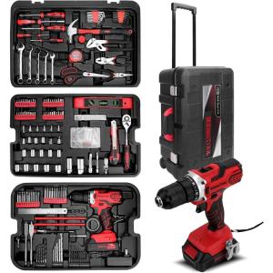 image:imageKingTool Home Repair Tool Kit  149 Pieces Basic Home Repair Tool Set General Mechanic Tool Set General Household Tool Kit with Plastic Toolbox Perfect for Homeowner Office amp College Repairs286Pieces