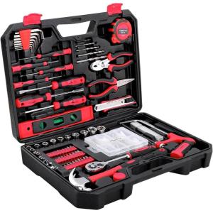 image:imageKingTool Home Repair Tool Kit  149 Pieces Basic Home Repair Tool Set General Mechanic Tool Set General Household Tool Kit with Plastic Toolbox Perfect for Homeowner Office amp College Repairs226Pieces