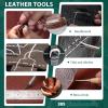 image:image386 pcs Advanced Leather Sewing Tools and Supplies with Carrying Organizer Cutting Mat Stamping Tools Needles Snaps and Rivets Kit Perfect for Stitching Punching Cutting Sewing Leather Craft Making