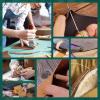 image:image386 pcs Advanced Leather Sewing Tools and Supplies with Carrying Organizer Cutting Mat Stamping Tools Needles Snaps and Rivets Kit Perfect for Stitching Punching Cutting Sewing Leather Craft Making