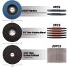 image:imageKingTool 27pcs Angle Grinder Wheel Set Grinder Disc Set Includes 20pcs Cutting Wheel 5pcs Grinding Wheel 2pcs Flap Discs with 412 Diameter and 78 Arbor for Steel and Stainless Cutting Grinding