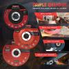 image:imageKingTool 31pcs Grinding amp Cutting Wheels 4 12 inch Grinder Disc Set  25pcs Cutting Wheel 3pcs 4 12 Grinding Wheels 3pcs Flap Discs with 78 Arbor for Angle Grinder Steel and Stainless