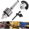 image:imageKingTool 4 Pcs Drill Chuck Set  12Inch Drill Chuck with Chuck Key with 1 JT33MT1 and 2 JT33MT2 Morse Taper Arbor