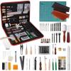 image:image386 pcs Advanced Leather Sewing Tools and Supplies with Carrying Organizer Cutting Mat Stamping Tools Needles Snaps and Rivets Kit Perfect for Stitching Punching Cutting Sewing Leather Craft Making