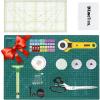 image:image78 Pcs Rotary Cutter Set  KingTool 45mm Cutter Kit with A3 Cutting Mat Fabric Scissors 3 Replacement Blades Quilting Rulers Sewing Clips Sewing Pins  Perfect for CraftingQuiltingSewing78Pcs With Scissors