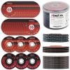 image:imageKingTool 31pcs Grinding amp Cutting Wheels 4 12 inch Grinder Disc Set  25pcs Cutting Wheel 3pcs 4 12 Grinding Wheels 3pcs Flap Discs with 78 Arbor for Angle Grinder Steel and Stainless